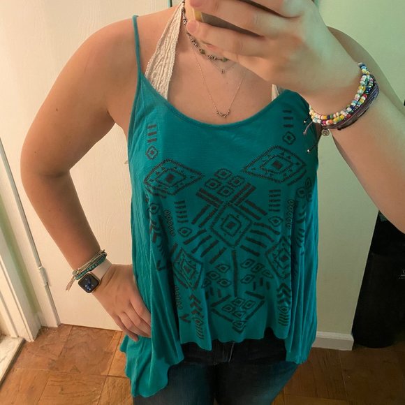 Strappy Blue Tank Top - Picture 1 of 2